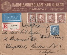 SVEZIA: Copertina posta aerea