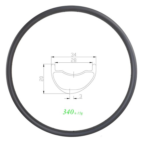Cerchio carbonio tubeless - carbonio,