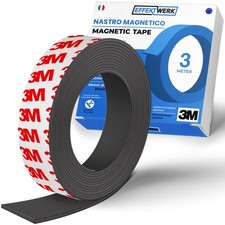 Rotolo Di Nastro Magnetico (3 Metri), Strisce Magnetiche Con Supporto Adesivo