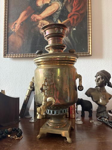 Antico samovar russo ottone - antico, in