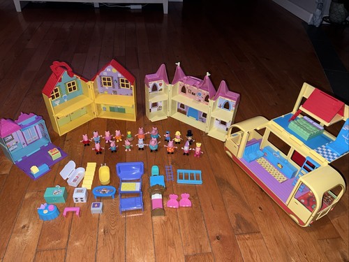 Peppa pig lot house castle - peppa, house,