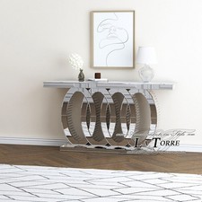 Consolle Specchiata Moderna con Struttura Circolare di Lusso per Ingresso Elegan