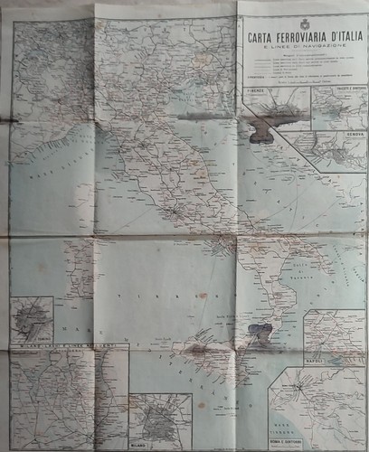 Carta ferroviaria italia e - carta,