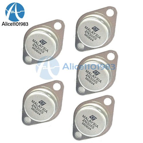 5pcs transistor 3 2n3055 - transistor, st