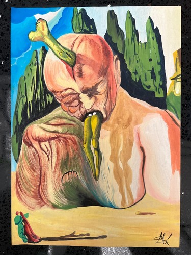 Salvador dali drawing - drawing, paper