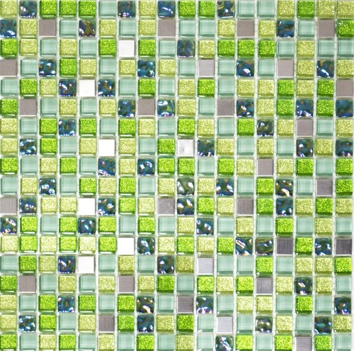 Mosaico acciaio verde - mosaico/acciaio,
