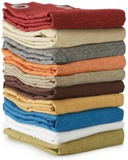 Tenda in Canapone con Anelli tessuto pesante coprente, Pannello unico 140x280 cm