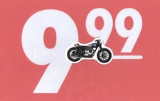 Adesivo Vintage Sticker Aufkleber Autocollant Moto Tuning CUSTOM MOTORCYCLES USA