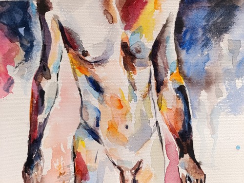 Dipinto originale busto nudo