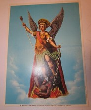 San Michele Arcangelo che si venera a Caltanissetta  misura  25,5x19 cm