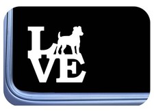 Adesivo Jack Russell Terrier love OS 686 vinile 6" decalcomania shorty inglese jrt