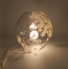 IKEA KNUBBIG 20 -vetro trasparente, fiori di ciliegio bianchi (altezza 23 cm)