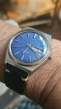 OROLOGIO AUTOMATICO UOMO VINTAGE OMEGA SEAMASTER DAY-DATE QUADRANTE BLU