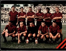 Cartolina formazione squadra A.C Milan 8-10-1964