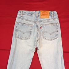 LEVI'S 505 MADE IN USA ?? W28 L32 DENIM JEANS ? PANTALONE REGULAR FIT FADED 