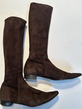 Stivali equitazione donna Fratelli Rossetti marroni scamosciati al polpaccio alti misura 7,5 (EU 37,5)