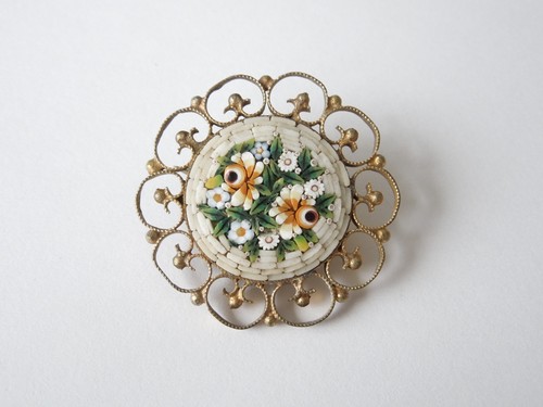 Antico micromosaico spilla - antico,