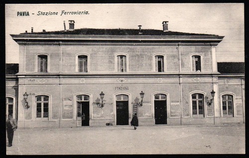 Cartolina pavia stazione - cartolina,