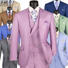 VINCI Tuta Moderna Uomo Texturizzata 3pz con Vita Regolata - 36S-56L, 8 Colori - NUOVO