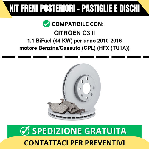 Kit freni posteriori per - posteriori,