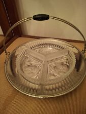 ANTIPASTIERA VINTAGE METALLO VETRO