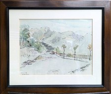 Giulio DA MILANO (1895-1990) - Paesaggio, tecnica mista su carta