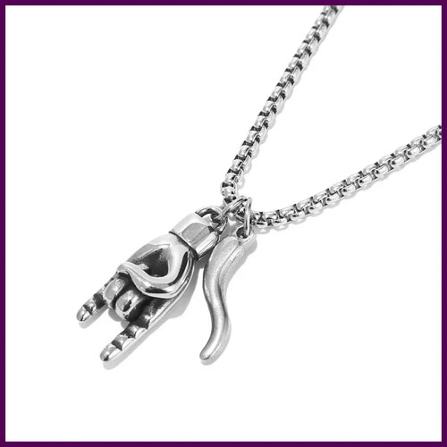 Amuleto nuovo acciaio inox
