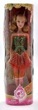 2008 Holiday Lights Ballerina Barbie bambola / vestito verde / Mattel M9530 / nfB