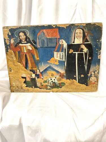 Antico dipinto artistico santa - antico,