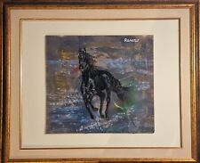 Massimo RASERO - "Libertà" - Quadro acrilico su legno con cornice antica 