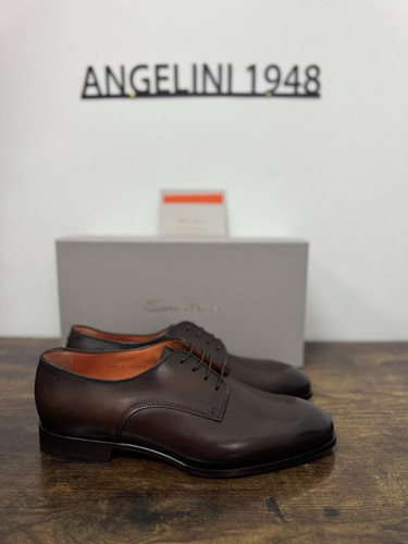Santoni derby pelle marrone - santoni,
