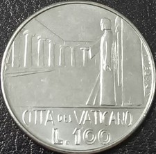 VATICANO MONETA 100 LIRE 1978 CIRCOLATA
