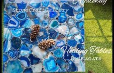 Tavolo Centrale In Agata Blu