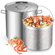 Bollitore commerciale 64-100QT gamberi acciaio inox pentola stock friggitrice tacchino