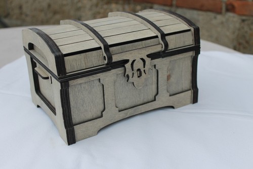 Scrigno legno griggio nero - legno,, e