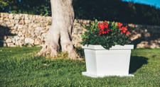 VASO Quadrato LISCIO 48x48xh38cm 50 Lt vasi in Resina giardino NO PLASTICA 