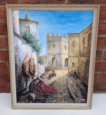 Dipinto olio su tavola vintage