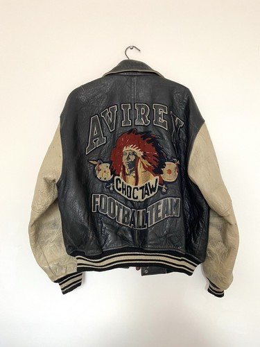 Avirex giacca pelle varsity - pelle,