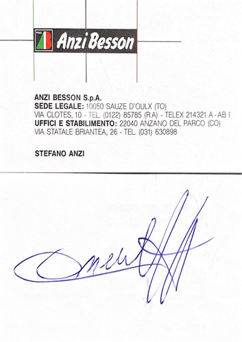 Autografo stefano anzi sci - stefano,