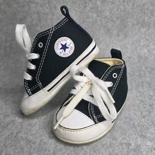 Scarpe da ginnastica alte Converse All Star Chuck Taylors bambino culla nere 