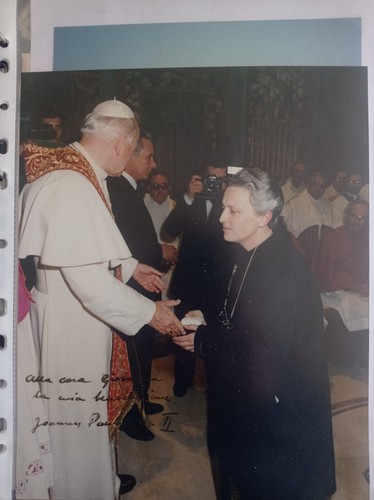Foto con autografo santo karol - autografo,