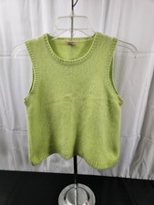 Maglione gilet cashmere verde