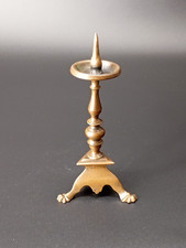 PICCOLO CANDELIERE ANTICO  BRONZO PORTA CERO