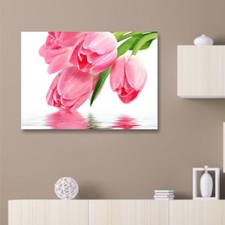 Tulipani rosa 5 QUADRO SU TELA