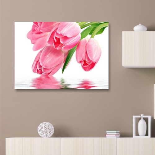 Tulipani rosa quadro tela - quadro,