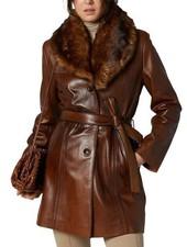 Trench lungo donna marrone