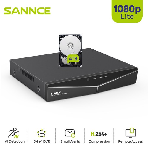 Sannce 16ch 1080p lite dvr - 1080p,