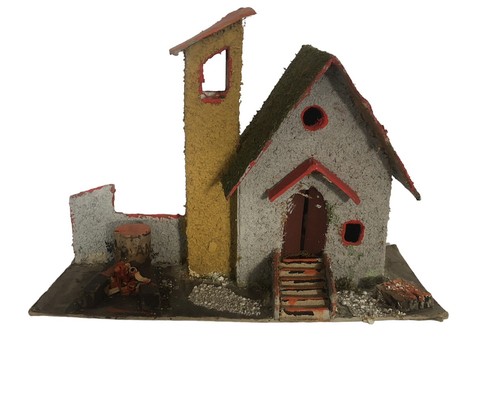 Casetta presepe cartapesta - presepe,