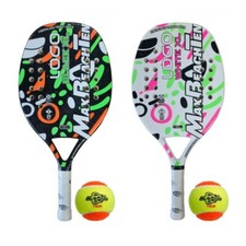 Racchetta beach tennis - MBT Logo XL White/Black + pallina MBT