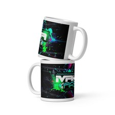 Makina arena white glossy mug - makina,